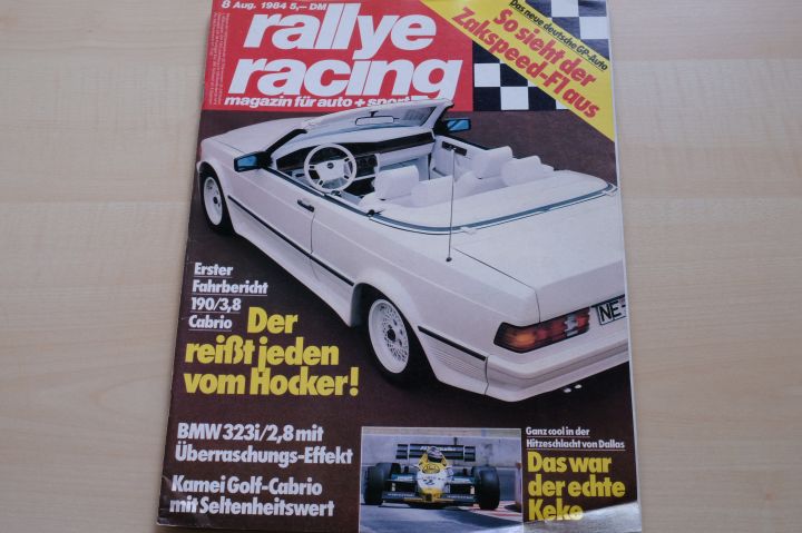 Deckblatt Rallye Racing (08/1984)